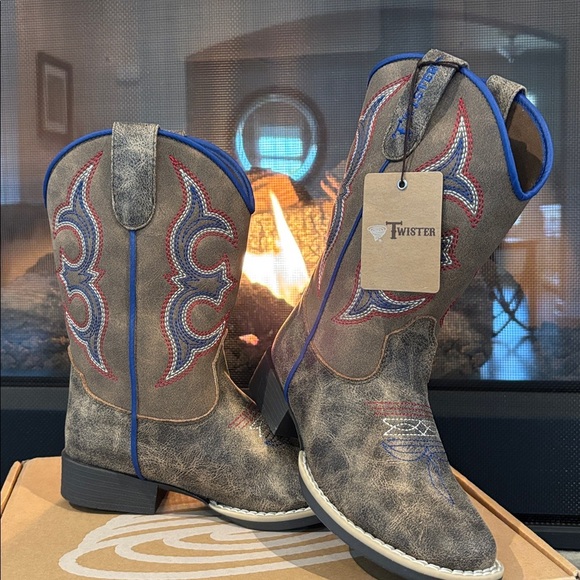 Twister Bennett Western square toe boot,slip in,TPR outsole,odor control - Picture 2 of 12